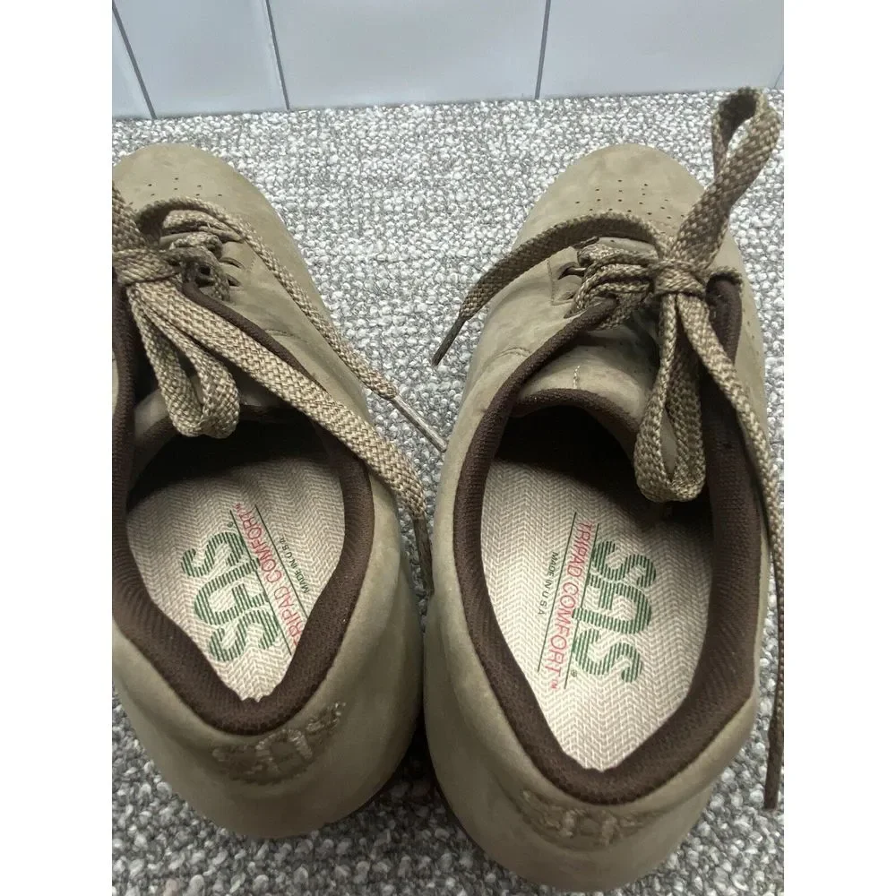 SAS Womens Light Brown Suede Loafers 9.5 M‎ Comfort Shoes Orthopedic Support